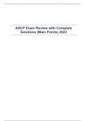 ASCP Exam Review with Complete Solutions &lpar;Main Points&rpar; 2023