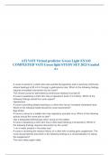 ATI VATI Virtual predictor Green Light EXAM COMPLETED VATI Green light STUDY SET 2023