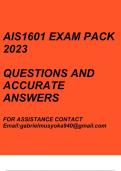 AIS1601 Exam pack 2023