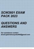 SCW2601 Exam pack 2023