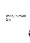 Learning introduction to computer games.