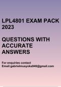 LPL4801 Exam pack 2023