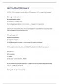 Surgical Technologist (NBSTSA PRACTICE ) Self-Assessment Examination - Form A&B Complete Q&A