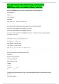 CC Electronic Fetal Monitoring Certification Exam Questions and Answers &lpar;2023&sol;2024&rpar; &lpar;Verified Answe