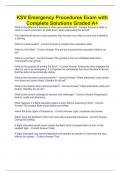 KSV Emergency Procedures Exam with Complete Solutions Graded A&plus;