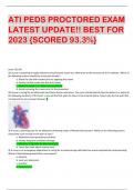 ATI PEDS PROCTORED EXAM  LATEST UPDATE&excl;&excl; BEST FOR  2023 &lbrace;SCORED 93&period;3&percnt;&rcub;