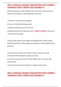 MDC 4 MODULE 6 BURNS 56QUESTIONS WITH CORRECT ANSWERS LATEST UPDATE 2023 GRADED A&plus;
