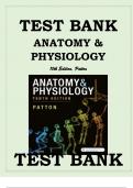 TEST BANK ANATOMY & PHYSIOLOGY 10TH EDITION, KEVIN T. PATTON Patton's Anatomy & Physiology, 10th Edition Test Bank