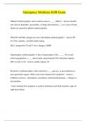 Emergency Medicine EOR Exam 2023