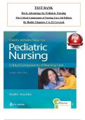 Test bank - Davis Advantage for Pediatric Nursing&colon; Critical Components of Nursing Care 3rd Edition by Kathryn Rudd&comma; All 22 Chapters Covered&comma; Verified Latest Edition