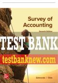 Test Bank For Survey of Accounting&comma; 7th Edition All Chapters - 9781264442973