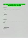 A&P CH&period; 24 THE NERVOUS SYSTEM QUESTION AND ANSWERS &lpar;VERIFIED ANSWERS&rpar;