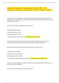 Healthcare Operations Management &lpar;WGU C429&rpar; &ndash; Preassessment&period; Questions and answers&period; 100&percnt; Accurate&period; Rated A&plus; 2024 &vert; 26 Pages