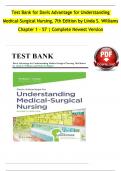 Davis Advantage for Understanding Medical-Surgical Nursing 7th Edition TEST BANK By Linda S. Williams | Verified Chapter's 1 - 57 | Complete Newest Version
