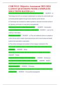 C100 WGU Objective Assessment 2023-2024  LATEST QUESTIONS WITH COMPLETE  SOLUTIONS RATED &lpar;A&plus;&rpar;