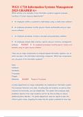 WGU C724 Information Systems Management 2023 GRADED A&plus;