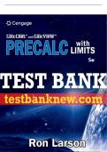 Test Bank For Precalculus with Limits - 5th - 2022 All Chapters - 9780357457856