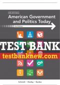 Test Bank For American Government and Politics Today, Brief - 10th - 2019 All Chapters - 9781337559706
