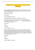Champions Promulgated Contract Forms Exam 2023-2024