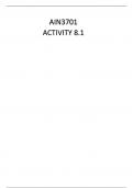 AIN3701 Activity 8.1 Answers - Your Blueprint for Success