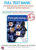Test Bank  Pathophysiology Concepts of Human Disease 1st Edition Matthew Sorenson Chapter 1-53 | All Chapters