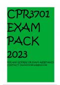 CPR3701 EXAM PACK 2023 FOR ANY QUERIES OR EXAM ASSISTANCE CONTACT: biwottcornelius@gmail.com