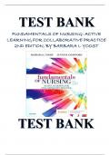Test Bank For Fundamentals of Nursing: Active Learning for Collaborative Practice 3rd Edition by Barbara L Yoost Chapter 1-42|Complete Guide A+