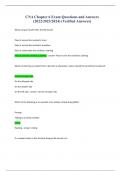CNA Chapter 6 Exam Questions and Answers &lpar;2022&sol;2023&sol;2024&rpar; &lpar;Verified Answers&rpar;   