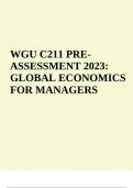 WGU C211 PREASSESSMENT 2023: GLOBAL ECONOMICS