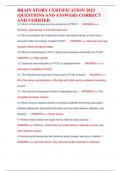 BRAIN STORY CERTIFICATION 2023 &vert;QUESTIONS AND ANSWERS CORRECT AND VERIFIED