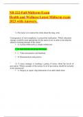 NR 222-Fall Midterm Exam Health and Wellness Latest Midterm exam 2023 with Answers.
