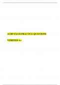 ACRP EXAM PRACTICE QUESTIONS VERIFIED A 2023&sol;2024