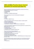 CMA &lpar;AAMA&rpar; Practice Exam Correct Questions & Answers&lpar;Graded A&plus;&rpar;