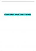 DUBAI RERA BROKER EXAM &lpar;A&plus;&rpar;