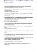 Professional Nursing 1&comma; Exam 1
