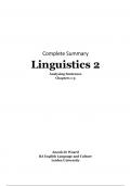 Complete Summary - Linguistics 2: The Syntax of English