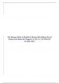 The Human Body in Health & Disease 8th Edition Kevin Patton Test Bank All Chapters &lpar;1-25&rpar; &vert;A&plus; ULTIMATE GUIDE 2023