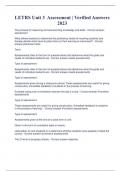 LETRS Unit 3 Assessment &vert; Verified Answers 2023