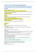 WGU C213&period; PRE-ASSESSMENT&colon; ACCOUNTING FOR DECISION MAKERS PVAC