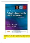 Could’s Pathophysiology For The Health Professions, 5th Edition Test Bank  By VanMeter  Chapter 1 -25 ||All Chapters 