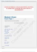  MATH 101 MODULE 3 EXAM QUESTIONS AND WELL ELABORATED ANSWERS 2023-2024 UPDATE A GRADED|NEW!!