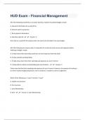 HUD Exam - Financial Management 30 Questions And Answers