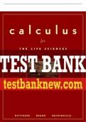Test Bank For Calculus for the Life Sciences 1st Edition All Chapters - 9780321279354