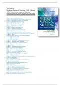 TEST BANK FOR MEDICAL SURGICAL NURSING 10TH EDITION BY LEWIS BUCHER, HEITKEMPER HERDING, KWONG ROBERST WITH ALL CHAPTER 1-68 QUESTIONS AND EXPLAINED  CORRECT ANSWERS 100% COMPLETE SOLUTION