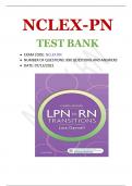 NCLEX-PN TEST BANK 2O23 EXAM COMPLETE SOLUTION