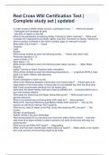 Red Cross WSI Certification Test &vert; Complete study set &vert; updated