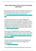 HESI MED SURG EXIT EXAM TEST BANK 2024&period;