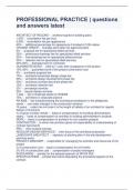 PROFESSIONAL PRACTICE &vert; questions and answers latest