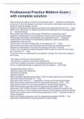 Professional Practice Midterm Exam &vert; with complete solution