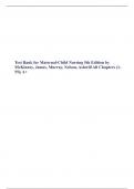 Test Bank for Maternal-Child Nursing 5th Edition by McKinney&comma; James&comma; Murray&comma; Nelson&comma; Ashwill All Chapters &lpar;1-55&rpar;&vert; A&plus; ULTIMATE GUIDE 2023